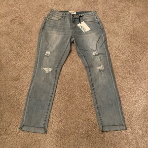 EVIDNT VERONA SKINNY ANKLE  Raw Hem Jeans NWT